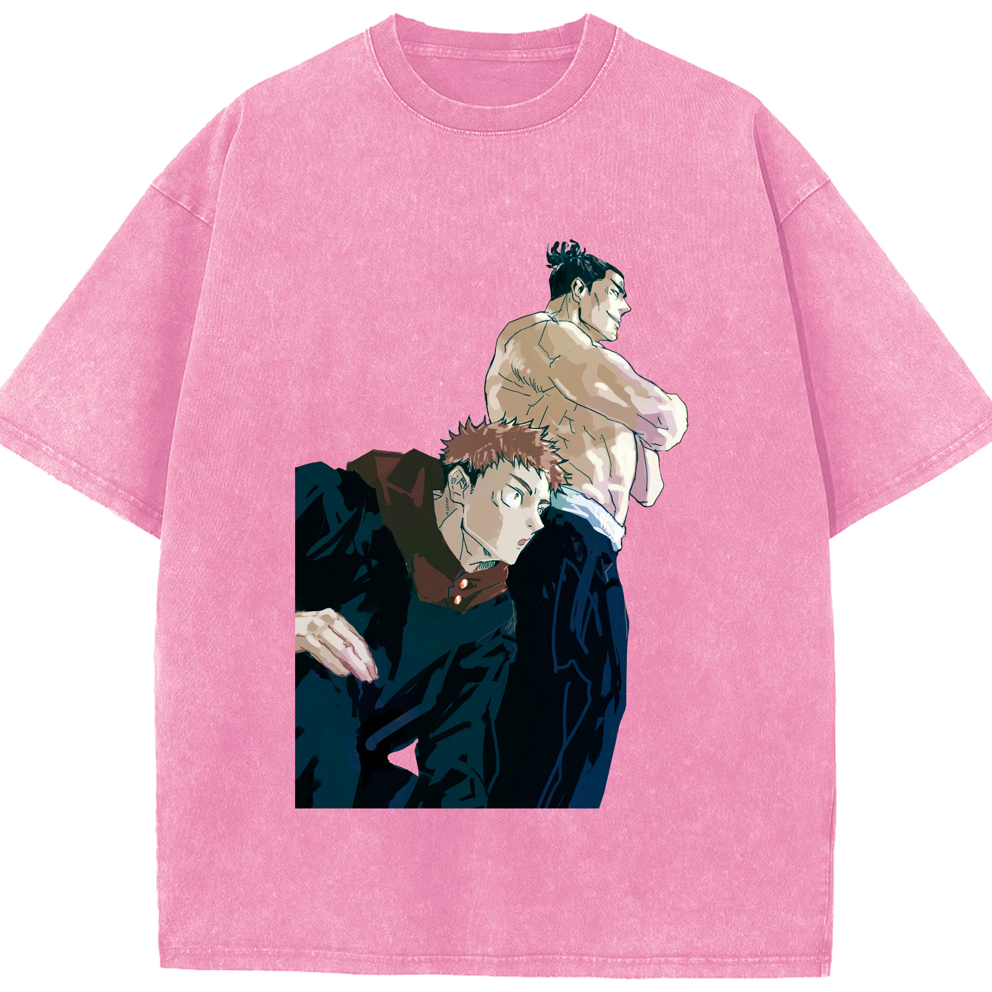 （画像用） 呪術廻戦 Jujutsu Kaisen 綿100% ヴィンテージ風 半袖Tシャツ（フロントプリント）